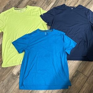 DSG Workout T-Shirts in Lime, Sky Blue, and Navy